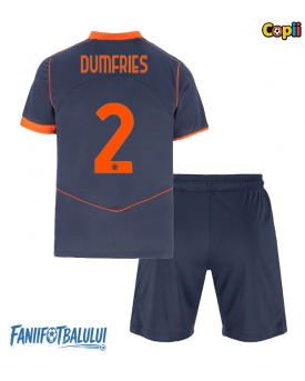 Inter Milan Denzel Dumfries #2 Echipament de Fotbal Replică 2025-26 Copii Treilea (+ Șorturi)